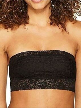 Free People Intimately NWT Scallop Lace Front Padding Bandeau Bralette, Sml